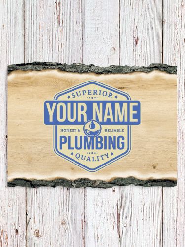 Plumbing : Faux Sliced Log Plaque