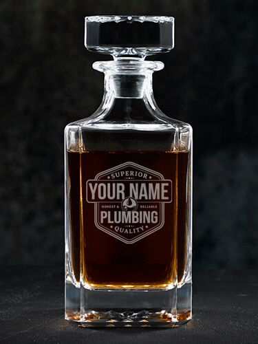 Plumbing : Whiskey Decanter - Engraved