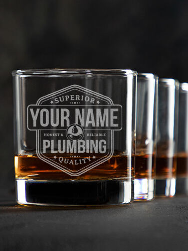 Plumbing : Rocks Glasses - Engraved