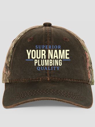 Plumbing : Embroidered 2-Tone Camo Hats