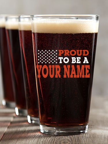 Family Flag : Pint Glasses - Color Printed