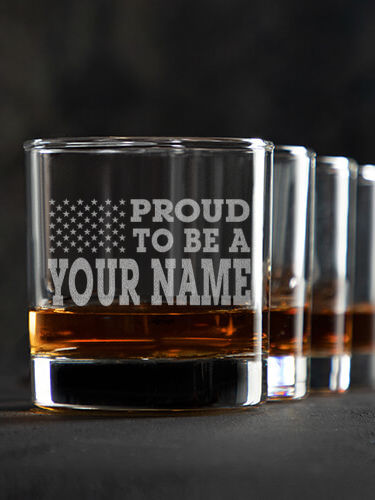 Family Flag : Rocks Glasses - Engraved
