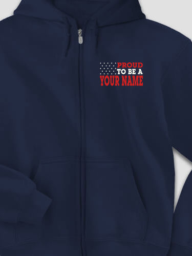 Family Flag : Embroidered Zip Hoodies