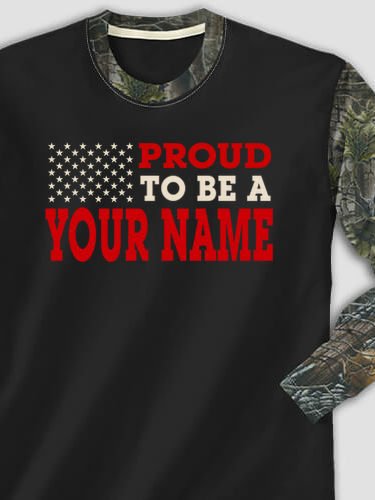 Family Flag : Printed 2-Tone Camo Long Sleeves