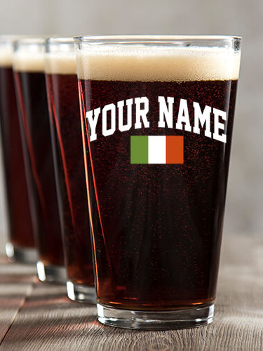 Italian Flag Varsity : Pint Glasses - Color Printed