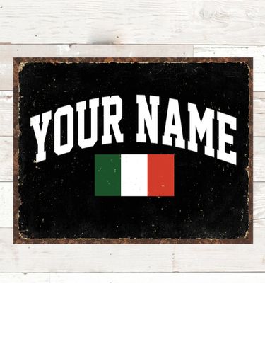 Italian Flag Varsity : Tin Signs
