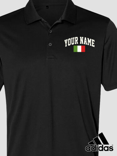 Italian Flag Varsity : Embroidered Adidas&reg; Polo Shirts