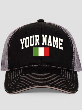 Italian Flag Varsity : Embroidered Trucker Hats