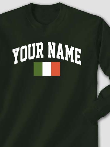 Italian Flag Varsity : Printed Long Sleeves