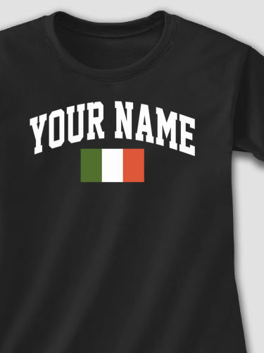 Italian Flag Varsity : Adult Ladies Fitted T-Shirt