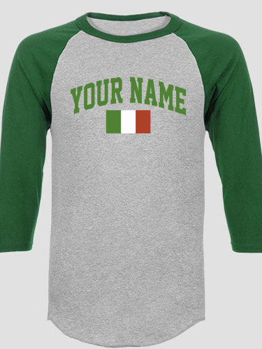 Italian Flag Varsity : Printed Raglan Shirts