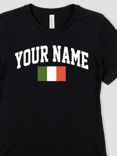 Italian Flag Varsity : Premium Ladies T-Shirts