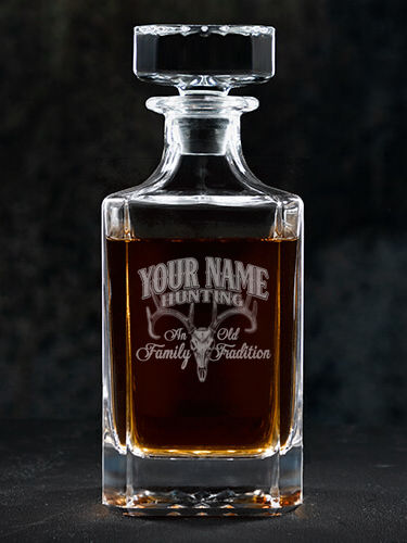 Hunting Family Tradition : Whiskey Decanter - Engraved