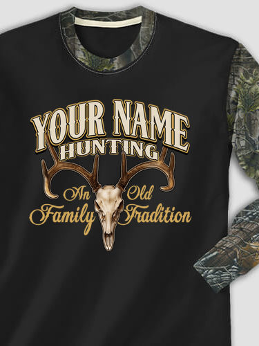 Hunting Family Tradition : Printed 2-Tone Camo Long Sleeves