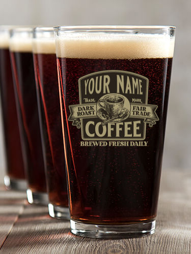 Coffee : Pint Glasses - Color Printed