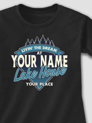 Livin' The Dream Lake House : Adult Ladies Fitted T-Shirt