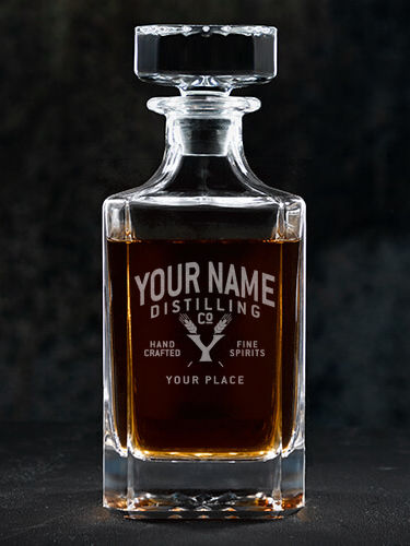 Distilling Company : Whiskey Decanter - Engraved