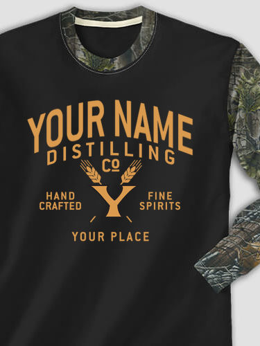 Distilling Company : Printed 2-Tone Camo Long Sleeves