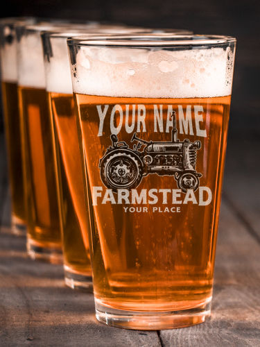 Farmstead : Pint Glasses - Engraved