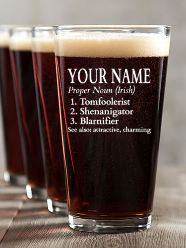Irish Definition : Pint Glasses - Color Printed