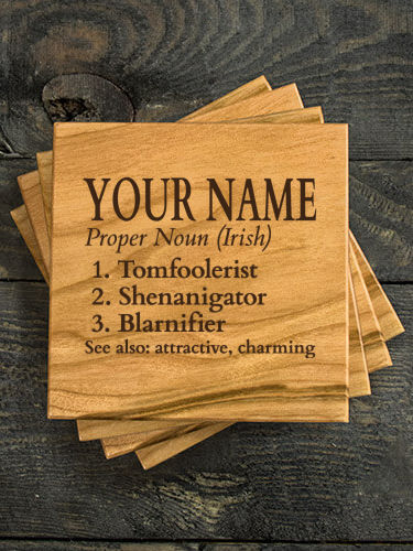 Irish Definition : Coasters - Engraved