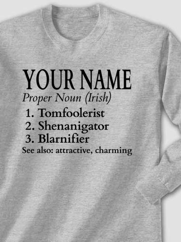 Irish Definition : Printed Long Sleeves