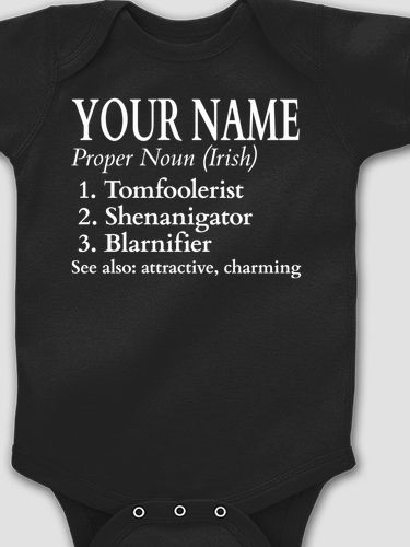 Irish Definition : Printed Baby Bodysuits