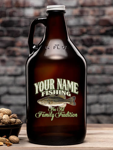 Fishing Family Tradition : Beer Growlers - Color Printed