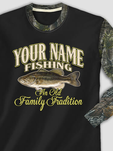 Fishing Family Tradition : Printed 2-Tone Camo Long Sleeves
