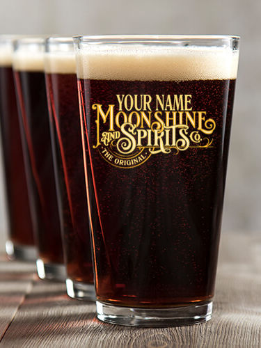 Moonshine and Spirits : Pint Glasses - Color Printed
