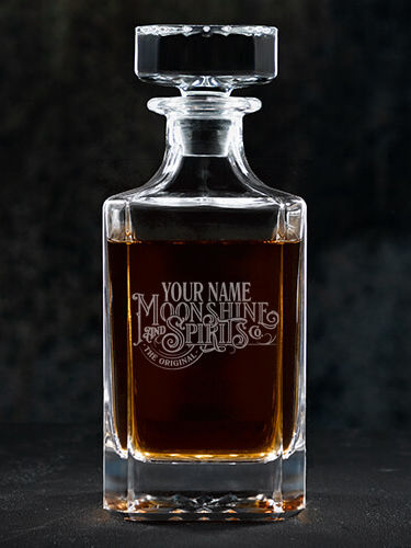 Moonshine and Spirits : Whiskey Decanter - Engraved