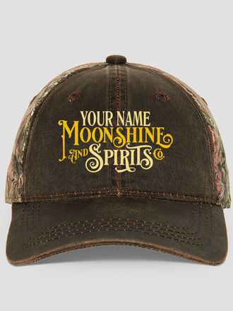 Moonshine and Spirits : Embroidered 2-Tone Camo Hats