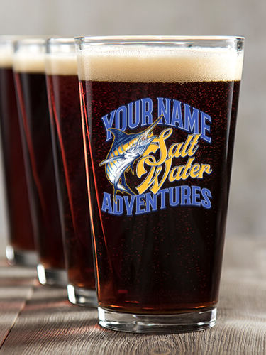 Salt Water Adventures : Pint Glasses - Color Printed