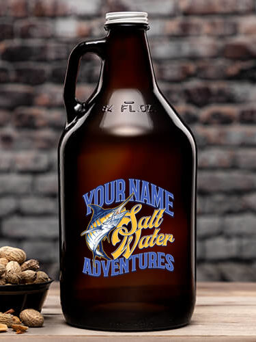 Salt Water Adventures : Beer Growlers - Color Printed