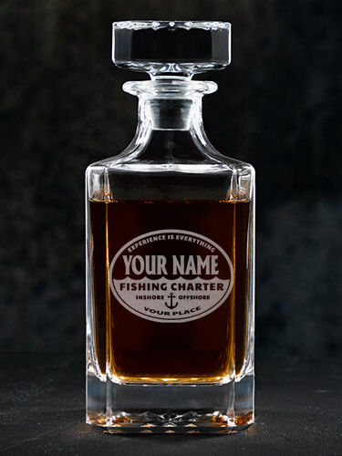 Fishing Charter : Whiskey Decanter - Engraved