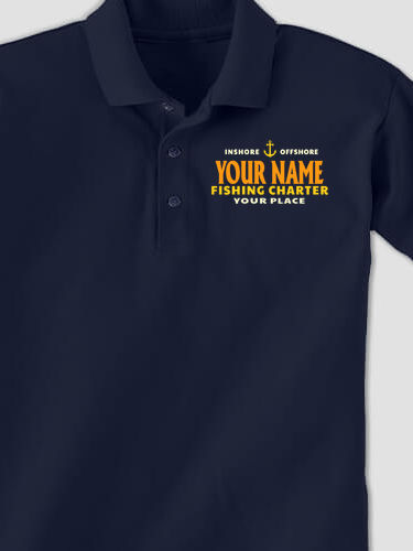Fishing Charter : Embroidered Polo Shirts