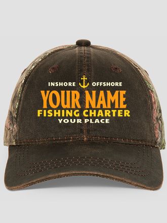 Fishing Charter : Embroidered 2-Tone Camo Hats