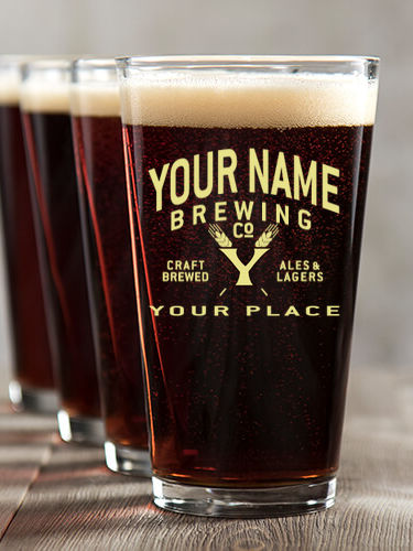 Classic Brewing Company : Pint Glasses - Color Printed