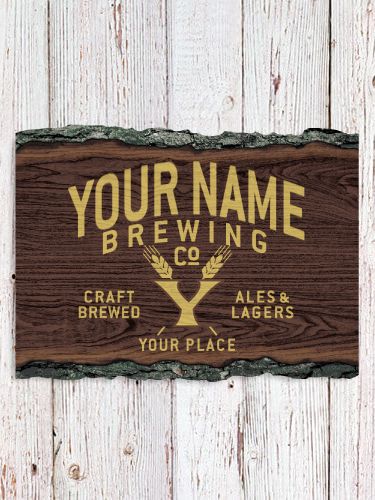Classic Brewing Company : Faux Sliced Log Plaque