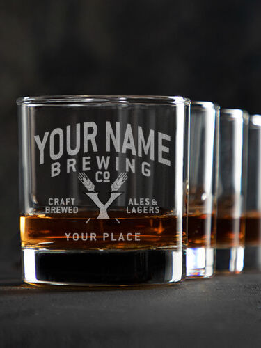 Classic Brewing Company : Rocks Glasses - Engraved