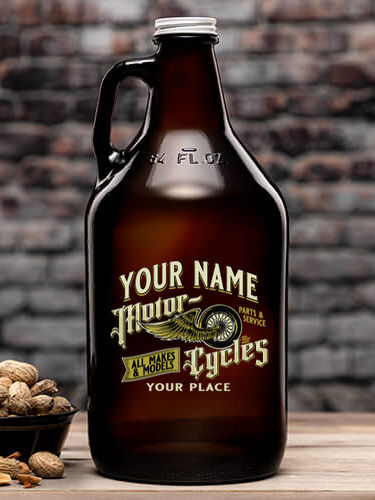 Classic Motorcycles : Beer Growlers - Color Printed