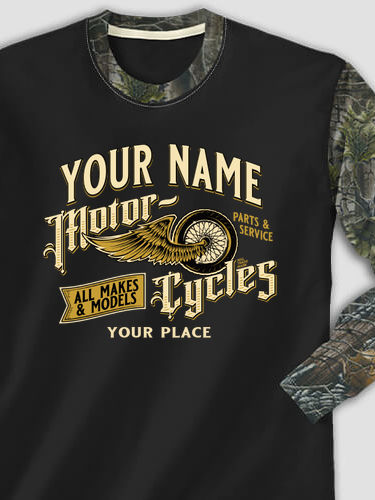Classic Motorcycles : Printed 2-Tone Camo Long Sleeves