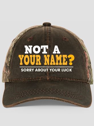 Sorry About Your Luck : Embroidered 2-Tone Camo Hats