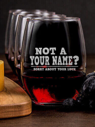 Sorry About Your Luck : Cheese Board Wine Glass Gift Sets - Engraved