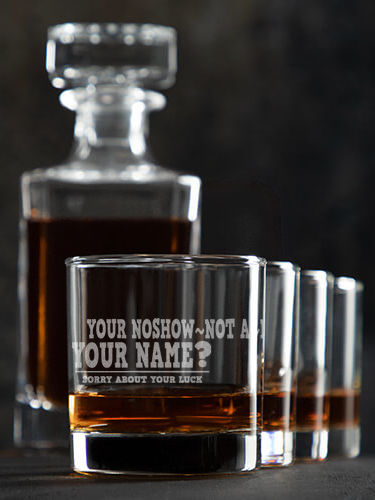 Sorry About Your Luck : Decanter Rocks Glass Gift Sets - Engraved
