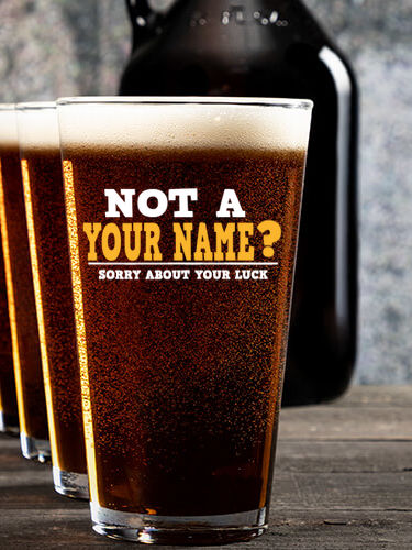 Sorry About Your Luck : Growler Pint Glass Gift Sets - Color Printed
