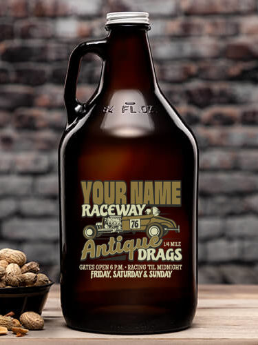 Antique Drag Race : Beer Growlers - Color Printed