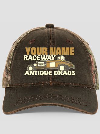 Antique Drag Race : Embroidered 2-Tone Camo Hats