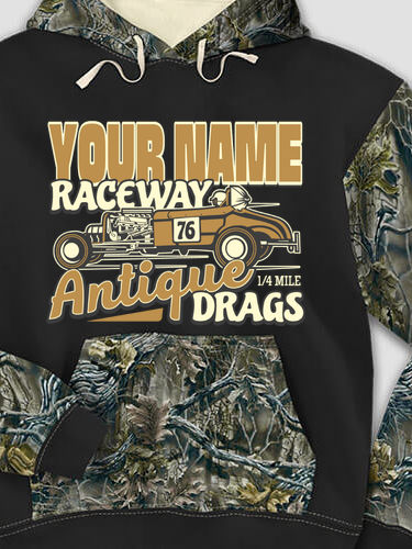Antique Drag Race : Printed 2-Tone Camo Hoodies