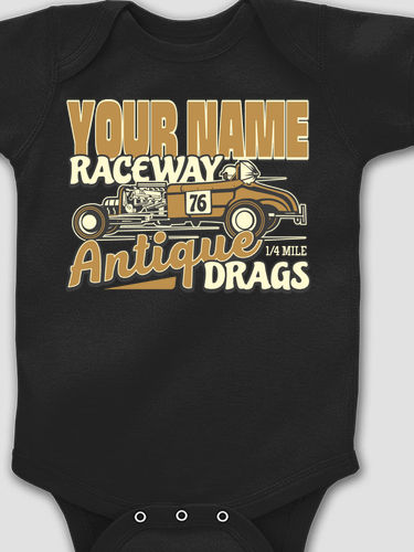 Antique Drag Race : Printed Baby Bodysuits